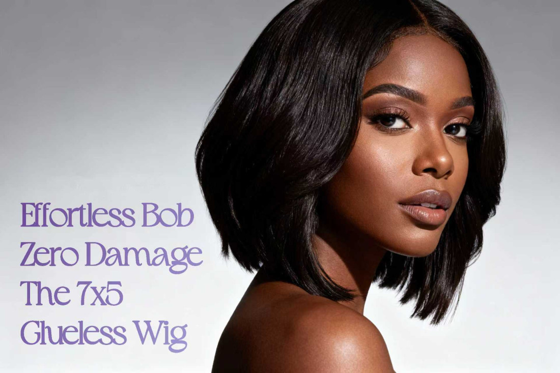 Effortless Bob, Zero Damage: The 7x5 Glueless Wig