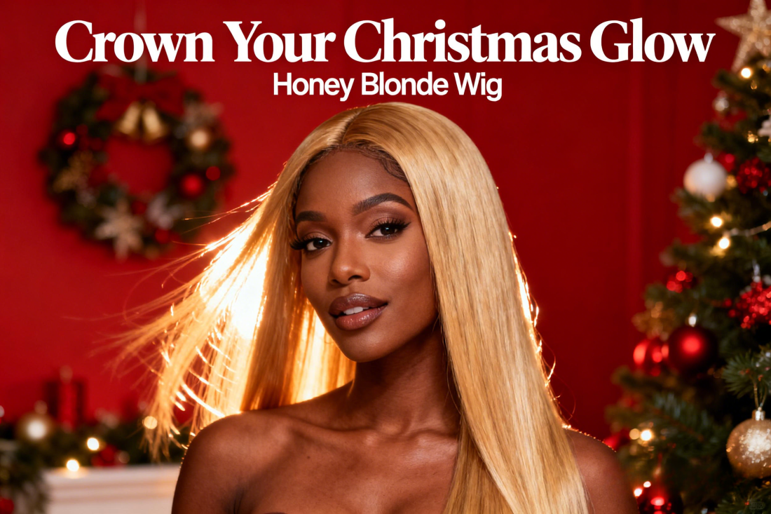Crown Your Christmas Glow: A Honey Blonde Wig to Unleash Your Styling Freedom