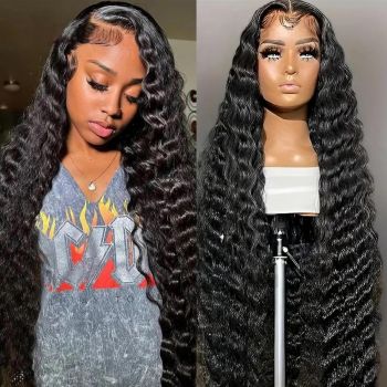 Loose Deep Wave 13x6 HD Lace Front Wig 100% Virgin Human Hair for Effortlessly Natural & Stylish Hairstyles