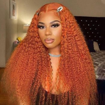 Ginger Deep Curly 13x4/13x6 HD Lace Frontal Wig Pre Plucked With Baby Virgin Hair