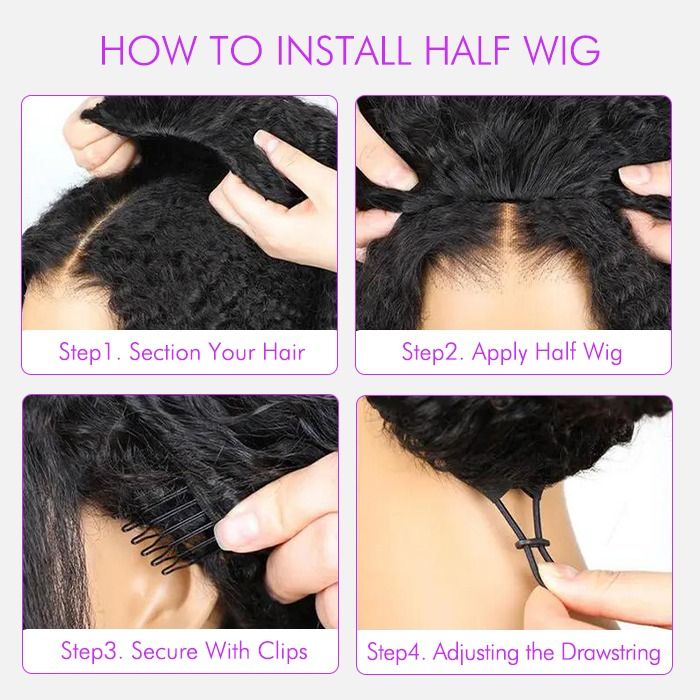 3-in-1 Flip Over Half Wig